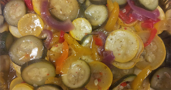 Sauteed Squash and Zucchini with Peppers and Onions